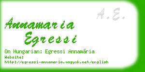 annamaria egressi business card