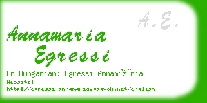 annamaria egressi business card